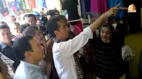 Jokowi dan Agus Martowardojo Blusukan ke Pasar Blok G