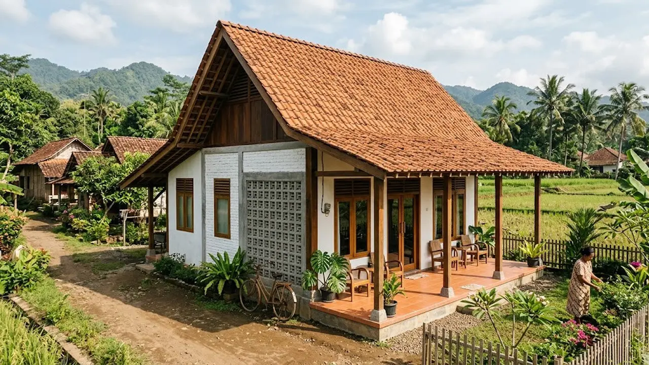 Desain Rumah Sederhana 3 Kamar di Kampung