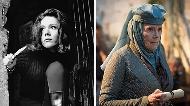 Diana Rigg aktris ikon 1960-an yang juga membintangi Last Night In Soho. (IMDb)