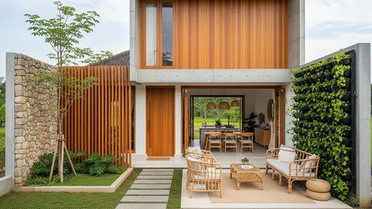 8 Model Rumah Sederhana Tapi Mewah Gaya Japandi dengan Taman Mini 2025, Cocok untuk Keluarga Muda