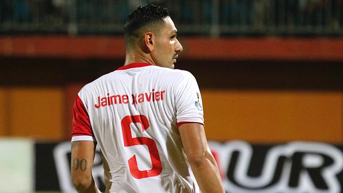 Bek Madura United yang dipinjamkan ke Persija Jakarta, Jaimerson Xavier. (Bola.com/Aditya Wany)