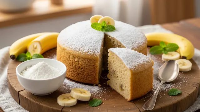 Bolu Pisang Kukus dengan Susu Bubuk