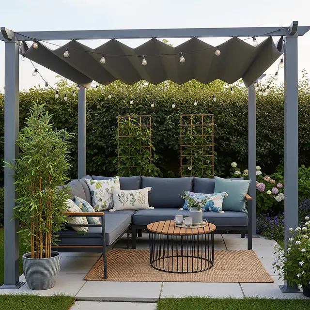 Ide Outdoor Lounge Ukuran 2x2 Meter (AI Generated)