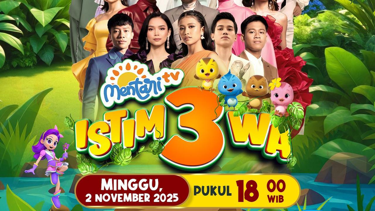 Semarak HUT MENTARITV ISTIM3WA Hadirkan Aksi Lucu Abang L Bersama Papa Billar dan Bunda Lesti, Ada Maskot Kartun Favorit MENTARITV
