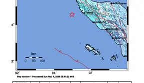 Calang Aceh Jaya Diguncang Gempa Magnitudo 5,9