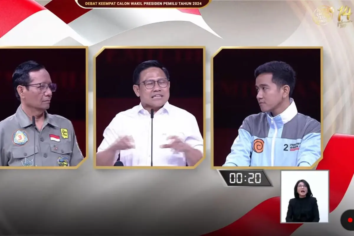 Debat Cawapres 2024. (YouTube/ KPU RI)