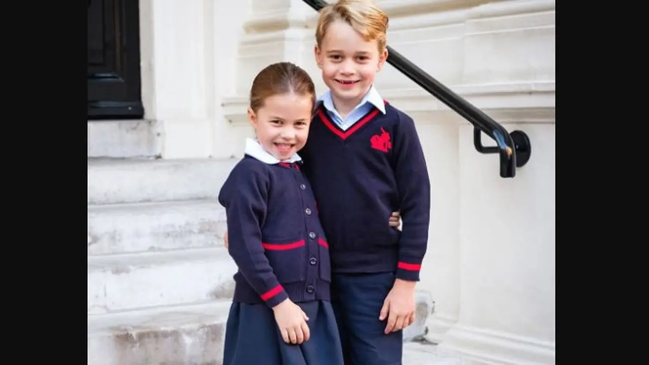 Potret Resmi Putri Charlotte dan Pangeran George Jelang ke Sekolah pada Hari Pertama