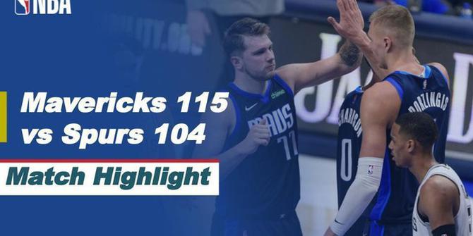 VIDEO: Highlights NBA, Dallas Mavericks Berhasil Kalahkan San Antonio Spurs dengan skor 115-106