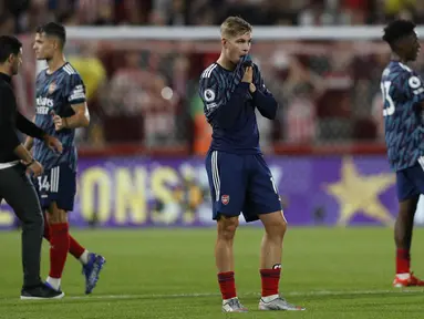 Arsenal harus merana di pertandingan perdana Liga Inggris musim 2021/2022 karena ditundukkan oleh Brentford. Hal ini menjadi alarm serius bagi Arsenal untuk segera memperbaiki permainan. (Foto: AFP/Adrian Dennis)