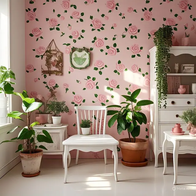 Pink Rose dan Hijau Segar: Perpaduan Garden-Inspired
