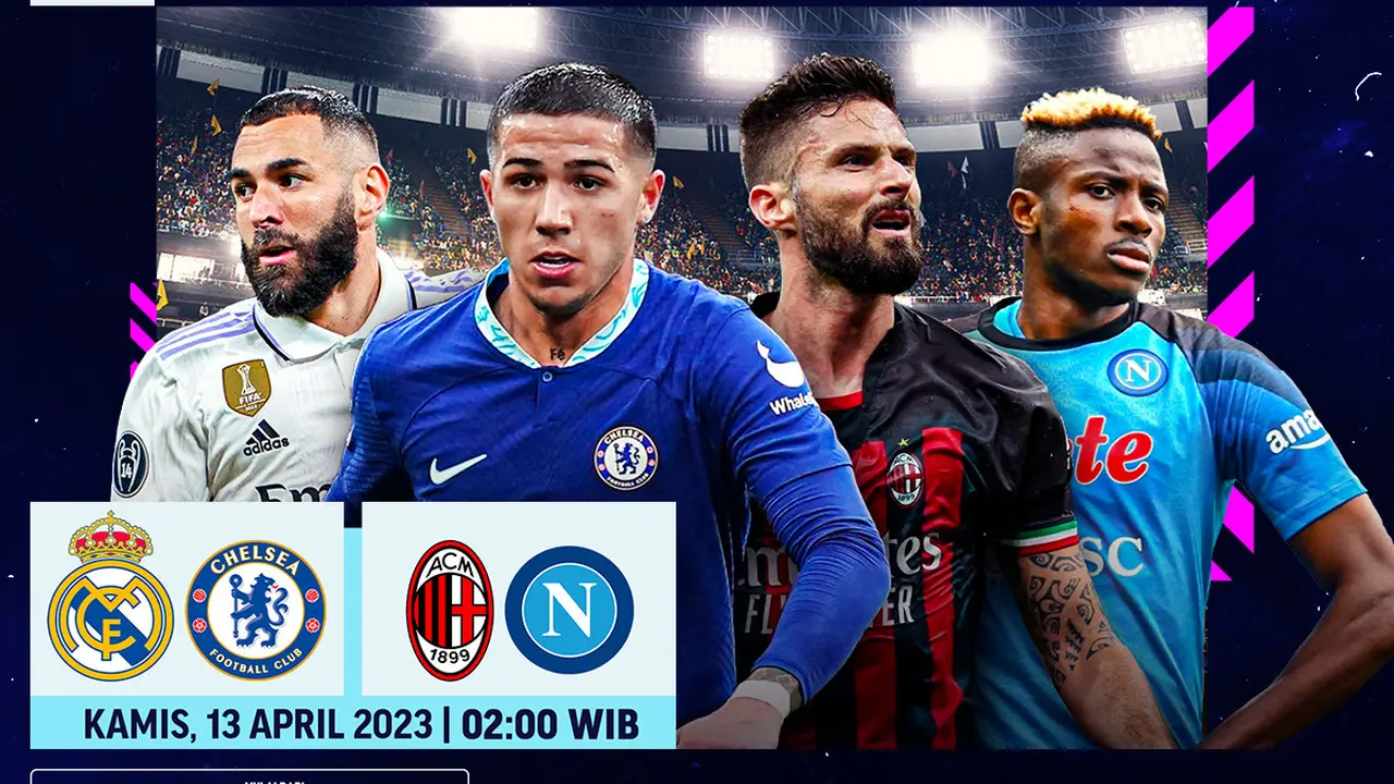 Jadwal Live Streaming Big Match Liga Champions di Vidio, Kamis 13 April 2023