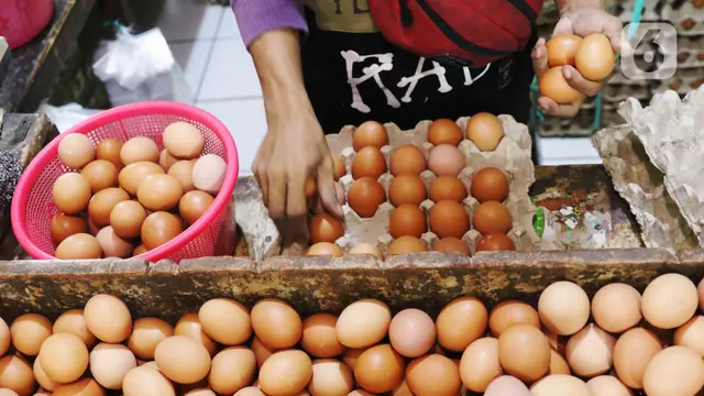 FOTO: Jelang Akhir Tahun, Harga Telur Ayam Meroket