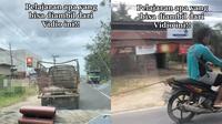 Truk mogok ditarik motor (TikTok/@rs1337)