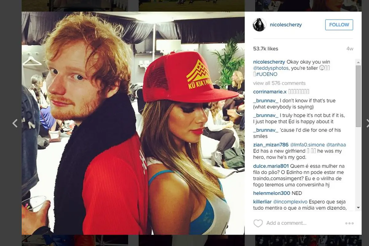 [Bintang] Ed Sheeran dan Nicole Scherzinger