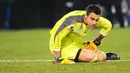 Ekspresi kekecewaan kiper Swiss Diego Benaglio di akhir laga penyisihan Grup H PD 2010 melawan Honduras di Free State Stadium, Bloemfontein, 25 Juni 2010. Skor 0-0. AFP PHOTO / CHRISTOPHE SIMON