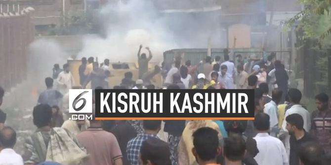 VIDEO: Detik-Detik Bentrokan Warga Kashmir dengan Polisi