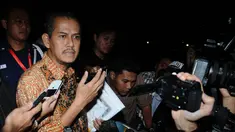 Dirjen Penyelenggaraan Haji dan Umroh, Kementerian Agama, Anggito Abimanyu mendatangi Gedung KPK (Liputan6.com/Helmi Fitrhiansyah)
