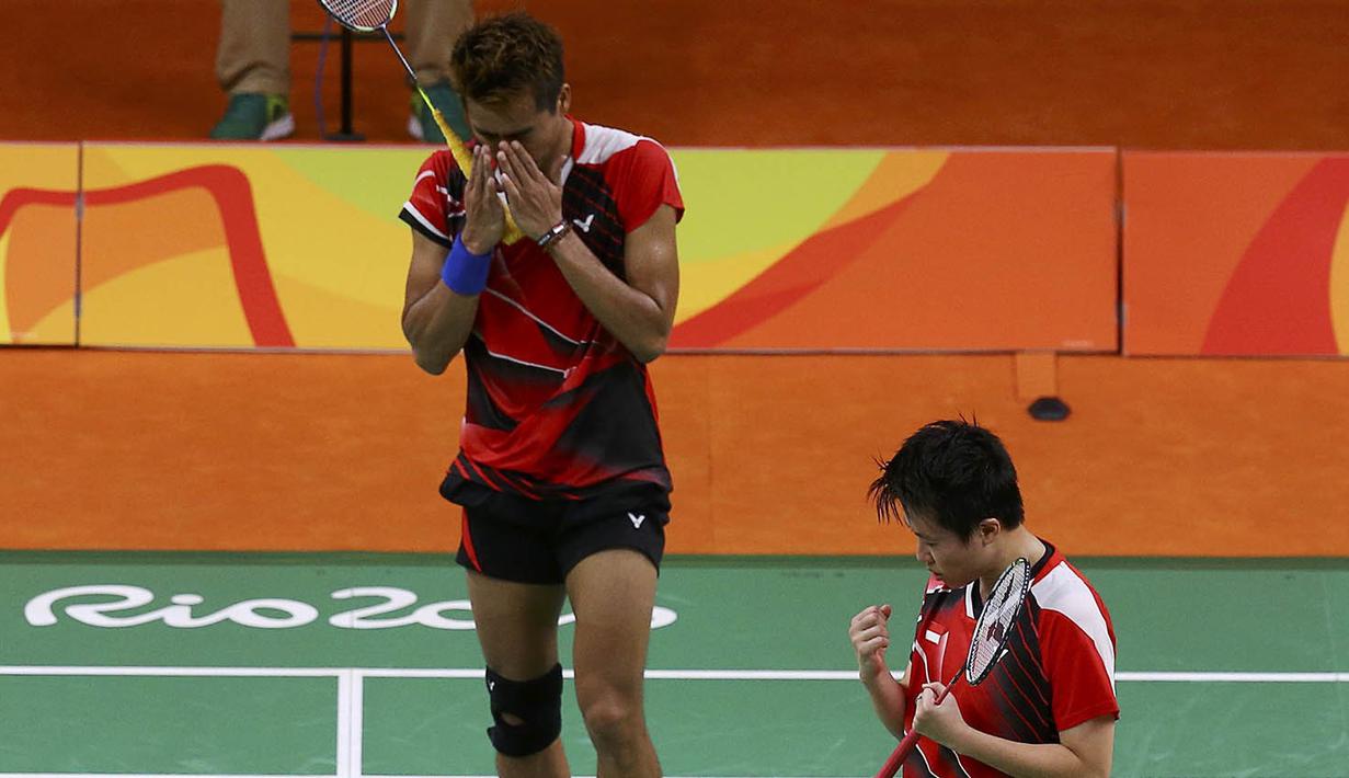 Pada babak semifinal pasangan ganda campuran Indonesia, Tontowi Ahmad/Liliyana Natsir akan menghadapi pasangan nomor satu dunia asal China, Zhang Nan/Zhao Yunlei. (Reuters/Marcelo Del Pozo)