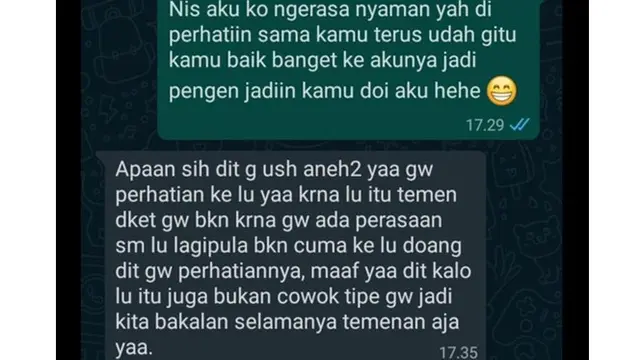 Chat Kocak Terjebak Friedzone