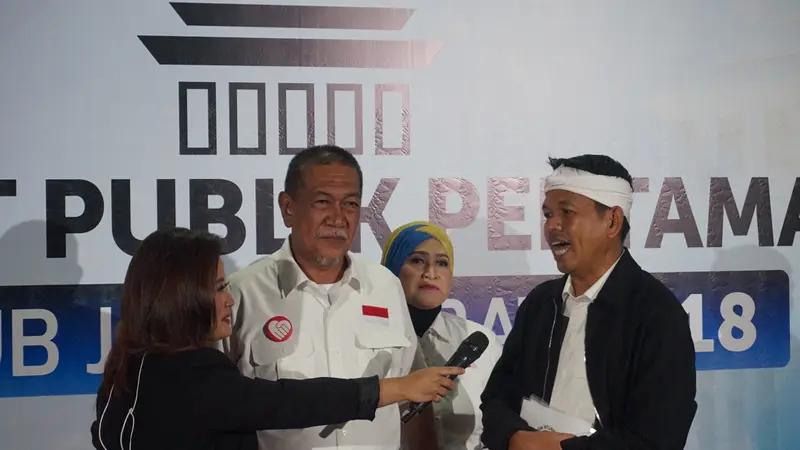 Pasangan calon gubernur dan wakil gubernur Deddy Mizwar-Dedi Mulyadi. (Liputan6.com/Huyogo Simbolon)