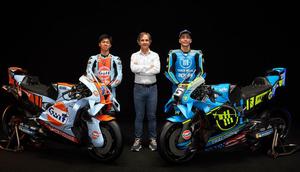 Trackhouse MotoGP Team menurunkan dua motor dengan livery berbeda pada MotoGP 2026. Ai Ogura (kiri) dan Raul Fernandez (kanan). (X/Trackhouse)