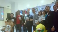 Momen peluncuran album Asian Games 2018, di Stadion Akuatik, Jumat (13/7/2018)