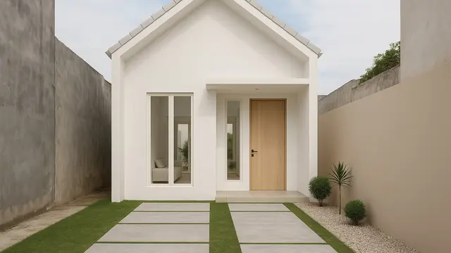 Gambar Rumah Minimalis Modern 6 x12 di Lahan Sempit/Ilustrasi Gambar oleh AI