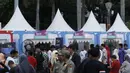 Warga menghadiri acara Asian Games Sport Festival di Taman Fatahilah, Jakarta, Sabtu (9/12/2017). Acara tersebut bertujuan untuk mempromosikan Asian Games 2018. (Bola.com/M Iqbal Ichsan)