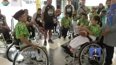 Timnas basket kursi roda gelar sosialisasi untuk mencari bibit baru di Yayasan Pembinaan Anak Cacat (YPAC) Solo, Jawa Tengah.