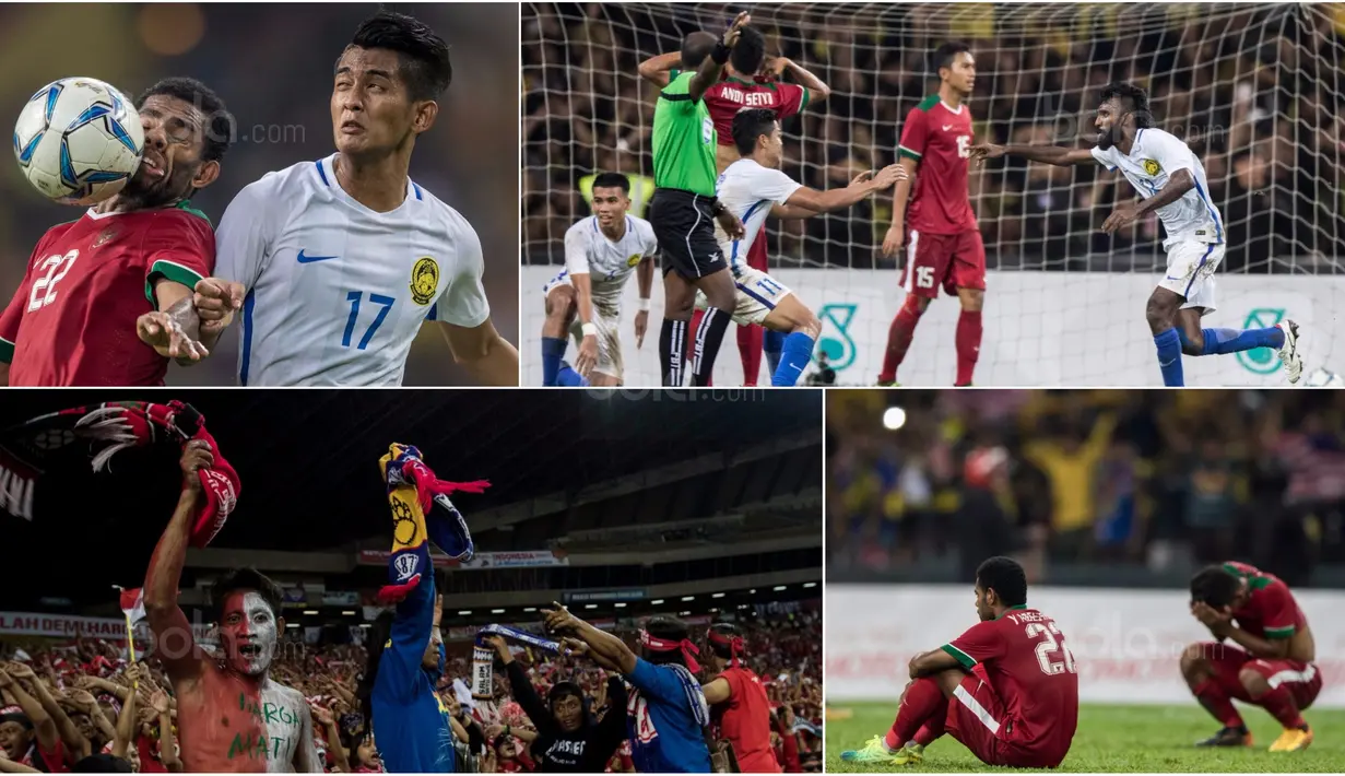 Berikut ini lima momen menarik Timnas Indonesia saat kalah 0-1 dari Malaysia pada laga semifinal SEA Games 2017 Malaysia. (Bola.com/Vitalis Yogi Trisna)