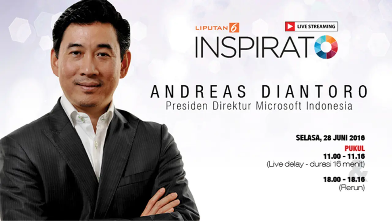 Livestreaming Inspirato Bersama Andreas Diantoro