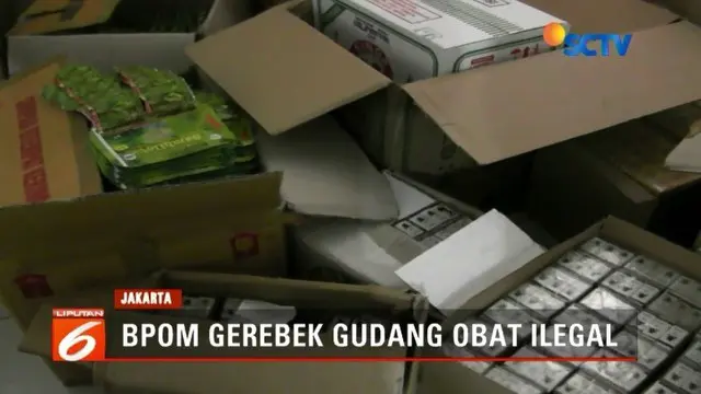 BPOM Gerebek Gudang Obat Kuat dan Pelangsing Ilegal di Cilincing