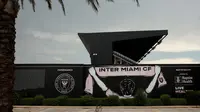 Kandang Inter Miami, Stadion DRV PNK yang terletak di Fort Lauderdale, Florida, Amerika Serikat pada 7 Juni 2023. Messi memutuskan untuk bergabung dengan klub MLS, Inter Miami, pada Rabu (7/6/2023). (AFP/Getty Images/Joe Raedle)