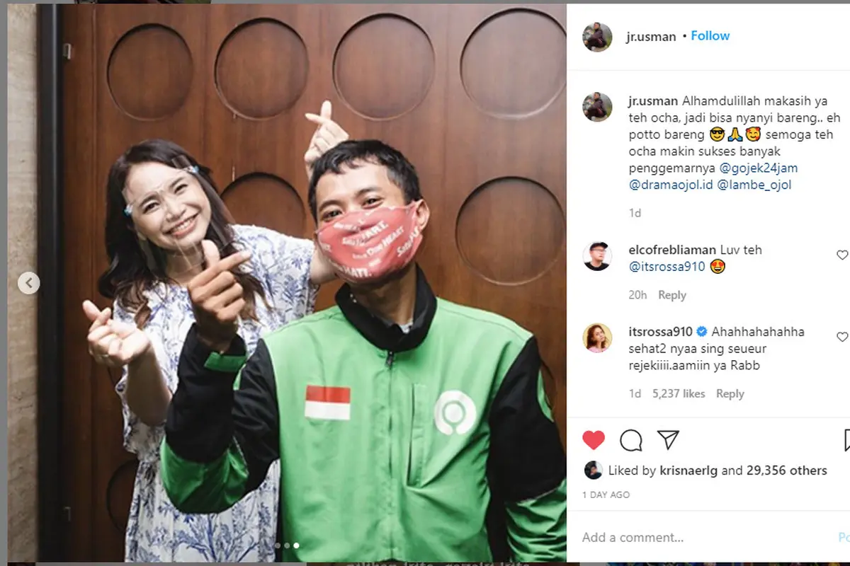 Rossa, Driver Ojol, Pengemudi Ojol, Ojek Online, Kisah Viral