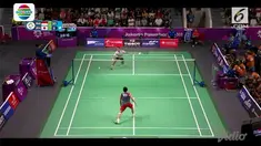 Anthony Ginting berhasil melaju ke babak perempat final usai menaklukkan tunggal putra Jepang, Kento Momota dalam dua set langsung.