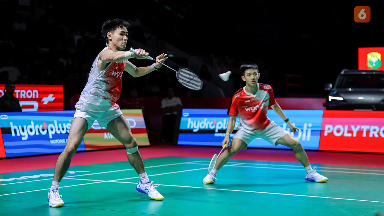 Foto: Raymond/Joaquin Wakili Ganda Putra Indonesia di Final Indonesia Open setelah Tumbangkan Sabar/Reza