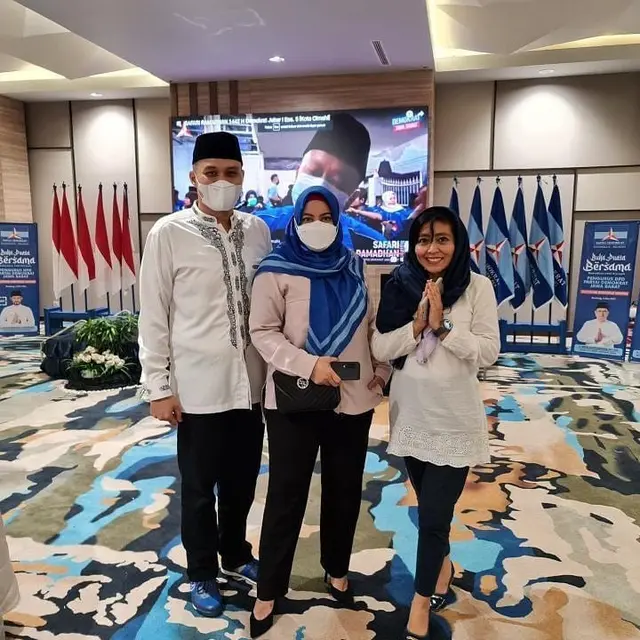 Jane Shalimar saat pertemuan Partai Demokrat.