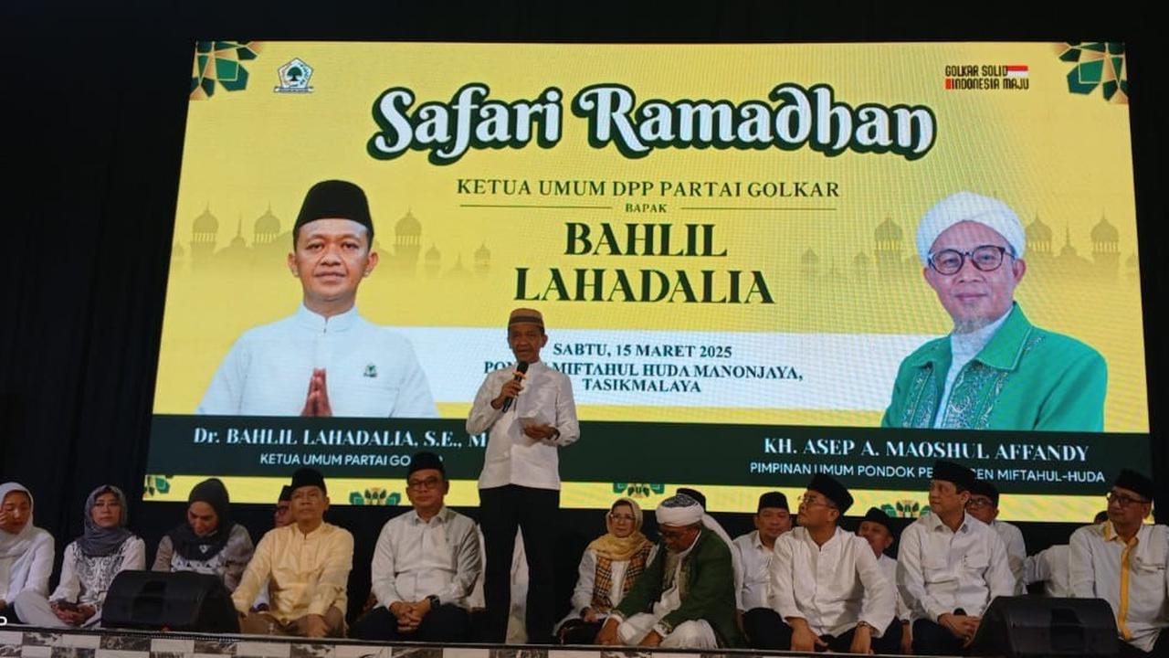 Bahlil Safari Ramadan ke Ponpes di Tasikmalaya, Minta Santri Doakan Prabowo dan Gibran