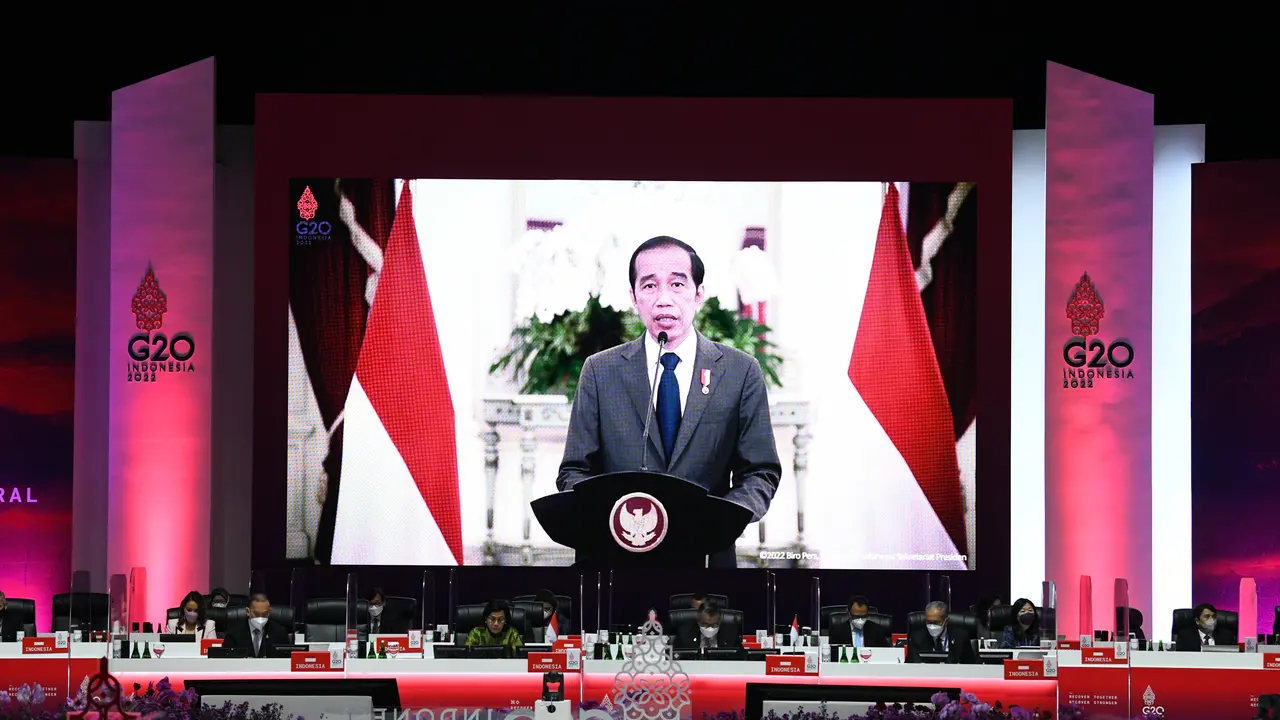 Presiden Joko Widodo kembali mengangkat kutipan soal The Winter is Coming yang pernah ia sampaikan tahun 2018 dalam forum G20 (Panitia Nasional Presidensi G20 Indonesia)