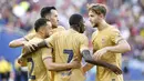 Barcelona dan Juventus harus puas bermain imbang pada laga pramusim bertajuk Soccer Championship Tour, Rabu, (27/7/2022). (Ron Jenkins/Getty Images/AFP)