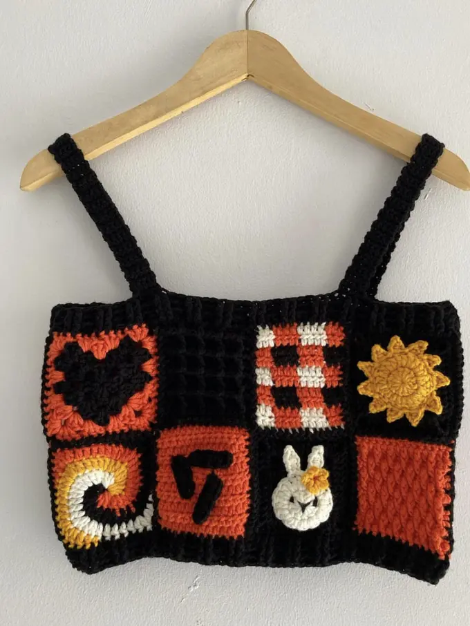 Crop top Hexa.crochet