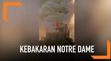 Kebakaran hebat melanda gereja Katedral Notre-Dame di Paris, Perancis. Kebakaran terlihat dari berbagai penjuru kota Paris, dan tidak menelan korban jiwa.