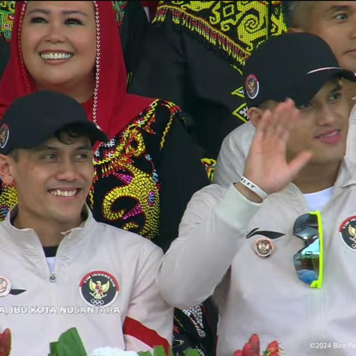 Veddriq Leonardo dan Rizky Juniansyah, dua atlet Indonesia peraih medali Olimpiade 2024 Paris turut hadiri Upacara HUT RI ke-79 di IKN Nusantara