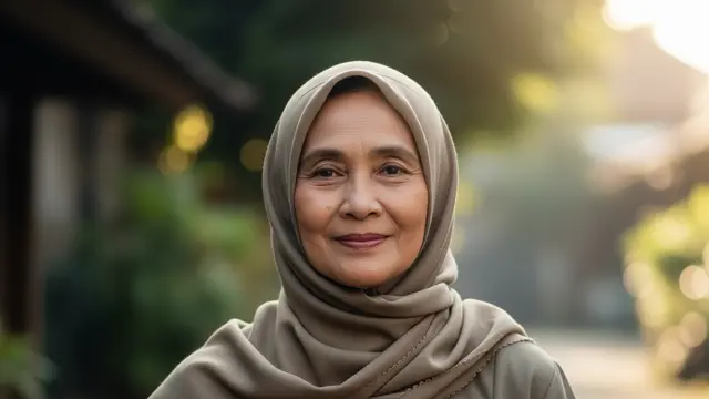 Model Gamis Simple untuk Lansia Tanpa Berlebihan