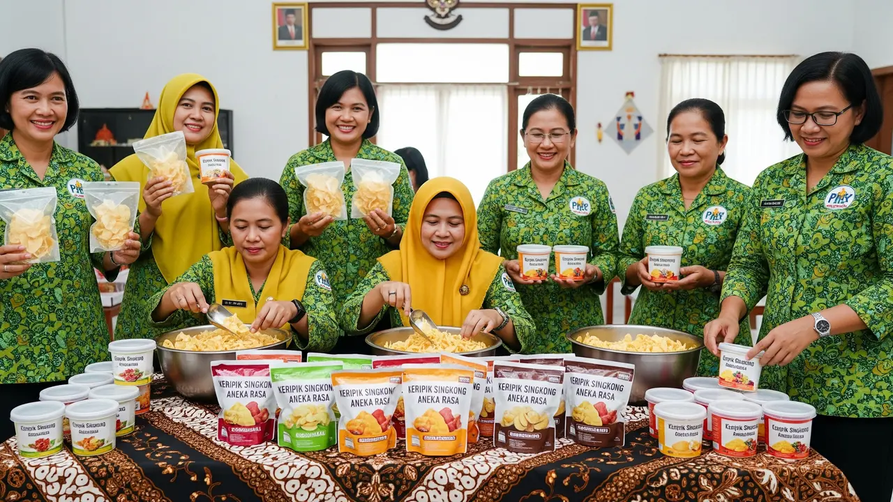 Ide Jualan Camilan untuk Ibu PKK 2026 Keripik Singkong Aneka Rasa