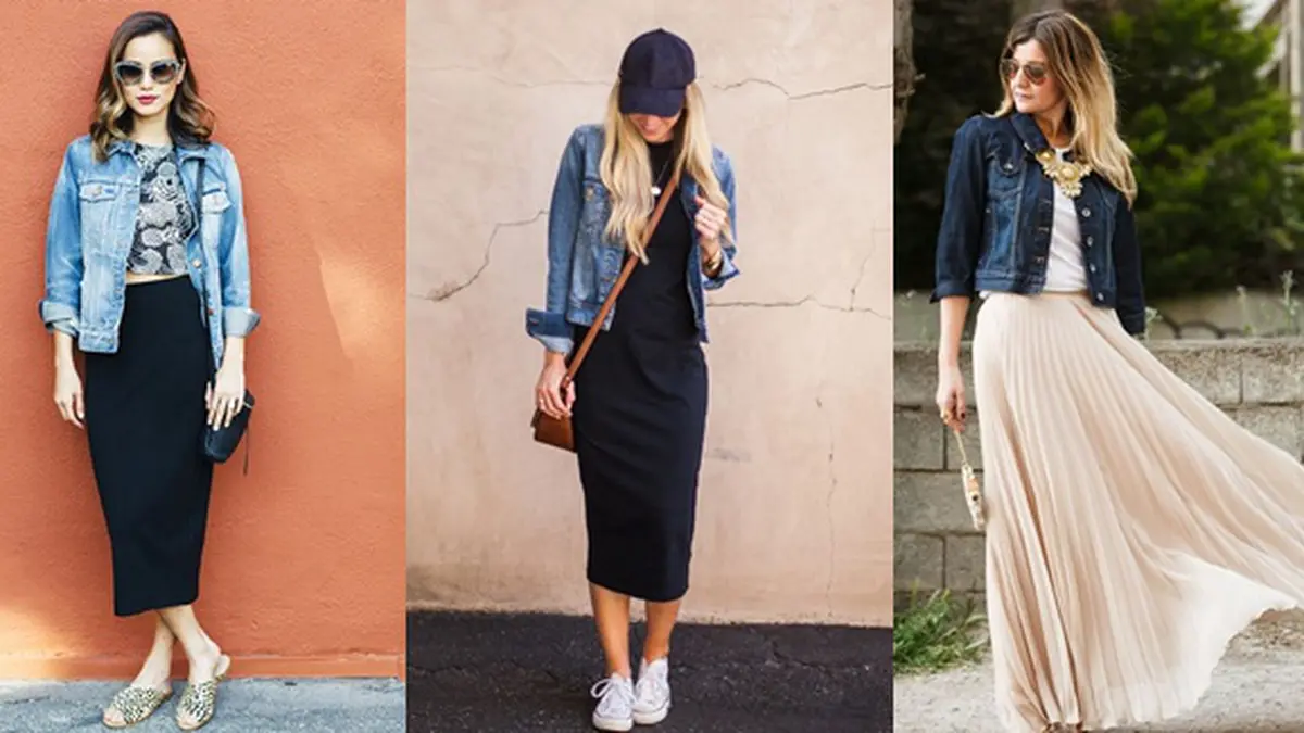 Jaket jeans shop dan dress