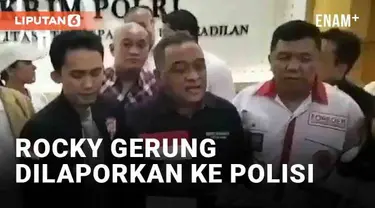Relawan Jokowi yang tergabung di Barikade 98 laporkan Rocky Gerung ke polisi (31/7/2023). Rocky dilaporkan ke polisi usai diduga hina Jokowi, ucapannya pun dianggap provokasi warga
