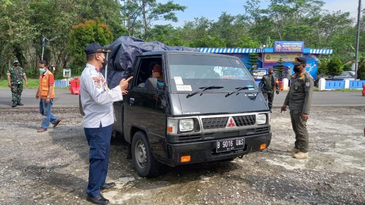 Penyekatan di perbatasan Jateng-Jabar, di Kabupaten Cilacap berbatasan dengan Kota Banjar, Jabar
