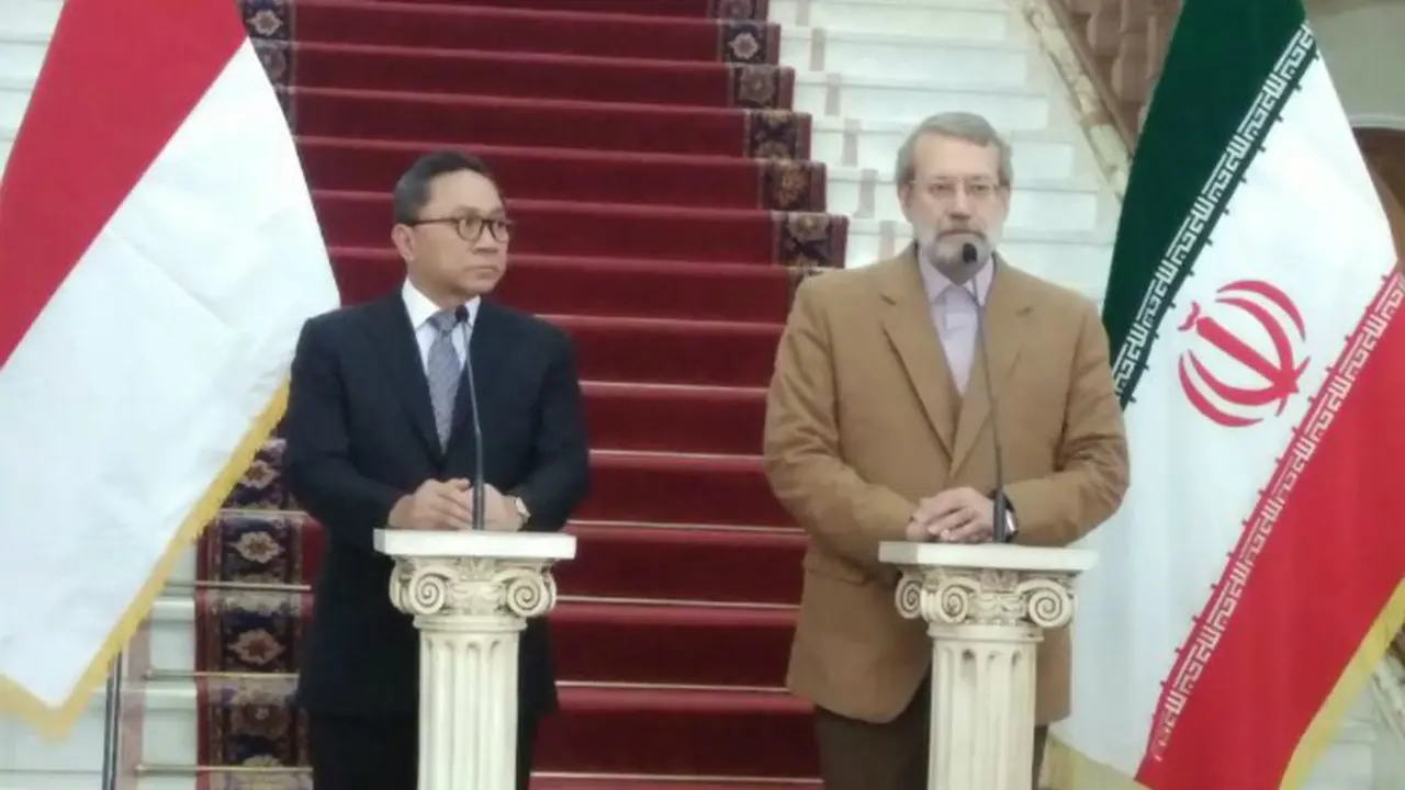 Ketua MPR Zulkifli Hasan dan Ketua Parlemen Iran Ali Larijani