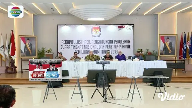 KPU gelar rapat pleno rekapitulasi hasil suara Pemilu 2019 untuk tiga provinsi, yaitu Kalimantan Utara, Kalimantan Tengah, dan Gorontalo.